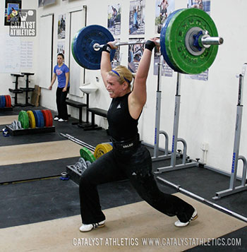 Kara split jerk - Olympic Weightlifting, strength, conditioning, fitness, nutrition - Catalyst Athletics