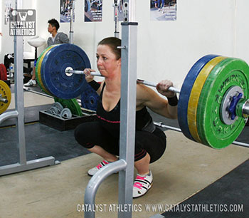 Aimee back squat - Olympic Weightlifting, strength, conditioning, fitness, nutrition - Catalyst Athletics