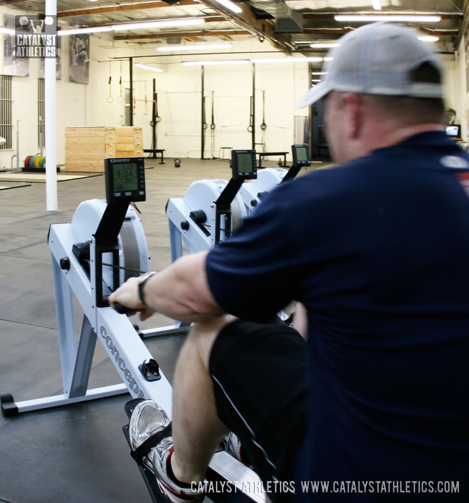 Tom destroying a 500 m row - Olympic Weightlifting, strength, conditioning, fitness, nutrition - Catalyst Athletics 