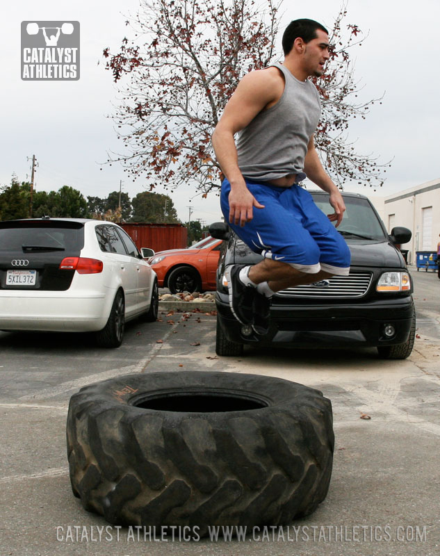 Juan tire jump - Olympic Weightlifting, strength, conditioning, fitness, nutrition - Catalyst Athletics 