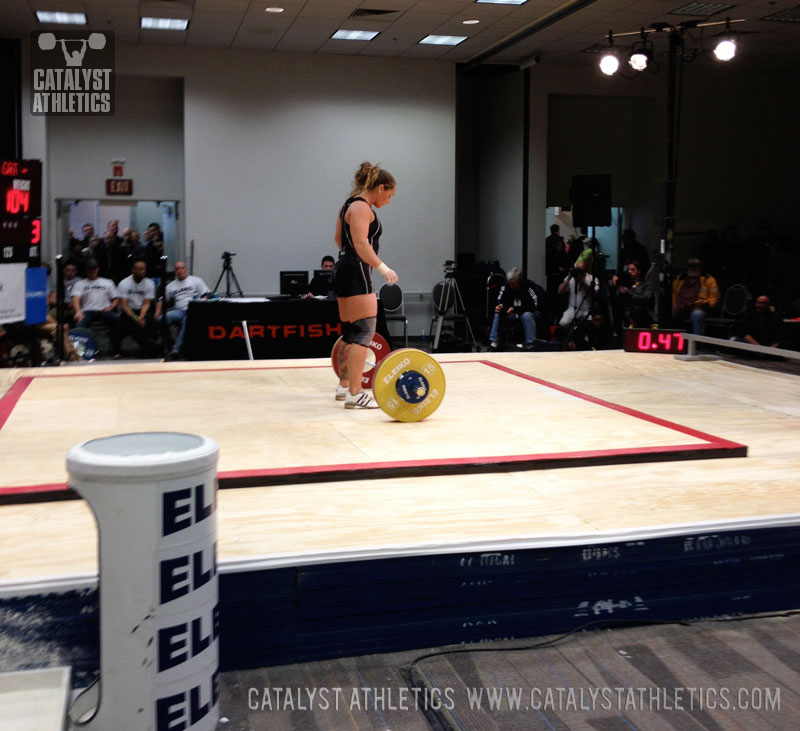 Jocelyn last clean & jerk attempt at the 2012 national championships - Olympic Weightlifting, strength, conditioning, fitness, nutrition - Catalyst Athletics 
