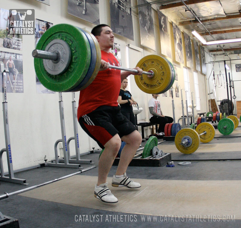 Steve pulling under a clean - Olympic Weightlifting, strength, conditioning, fitness, nutrition - Catalyst Athletics 