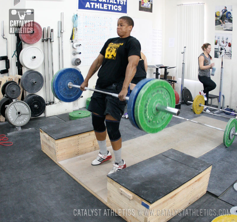Tamara block clean - Olympic Weightlifting, strength, conditioning, fitness, nutrition - Catalyst Athletics 