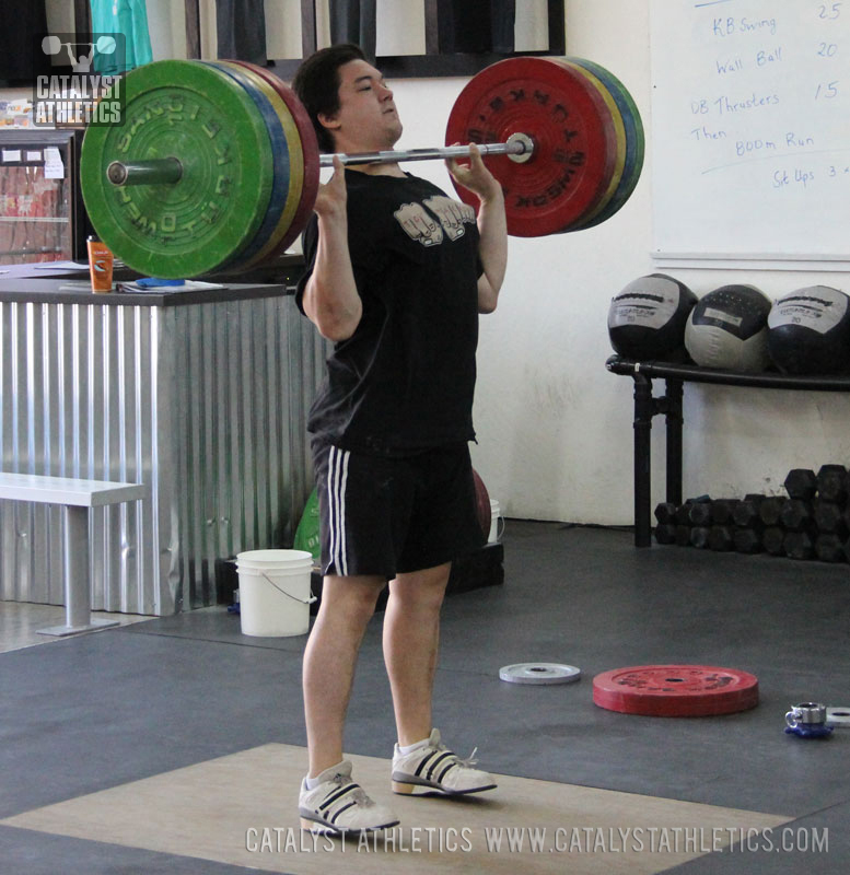 Steve adjusting for the jerk - Olympic Weightlifting, strength, conditioning, fitness, nutrition - Catalyst Athletics 