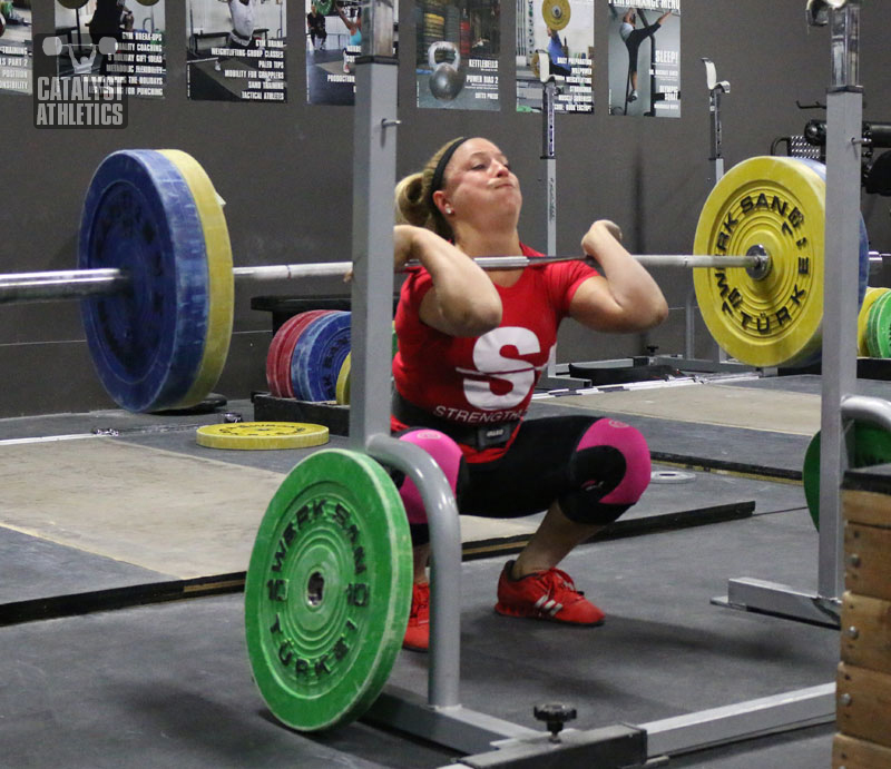 Danielle Front Squat - Olympic Weightlifting, strength, conditioning, fitness, nutrition - Catalyst Athletics 