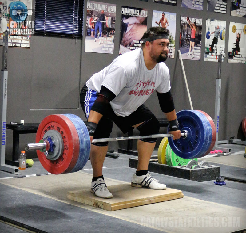 Brian Snatch Pull on Riser - Olympic Weightlifting, strength, conditioning, fitness, nutrition - Catalyst Athletics 