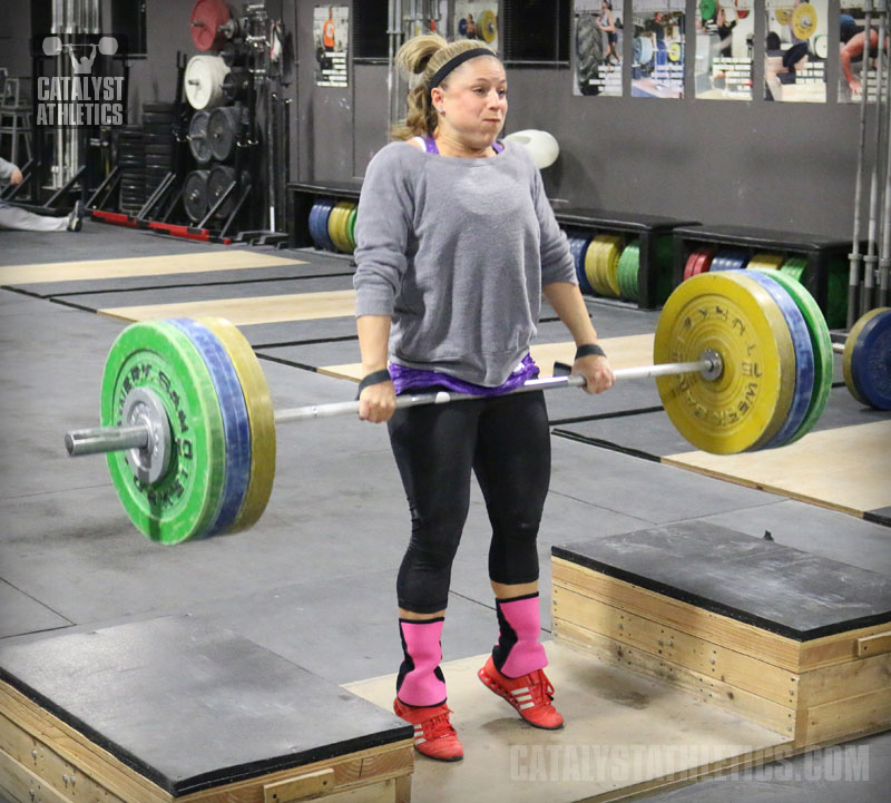 Danielle Block Clean Pull - Olympic Weightlifting, strength, conditioning, fitness, nutrition - Catalyst Athletics 