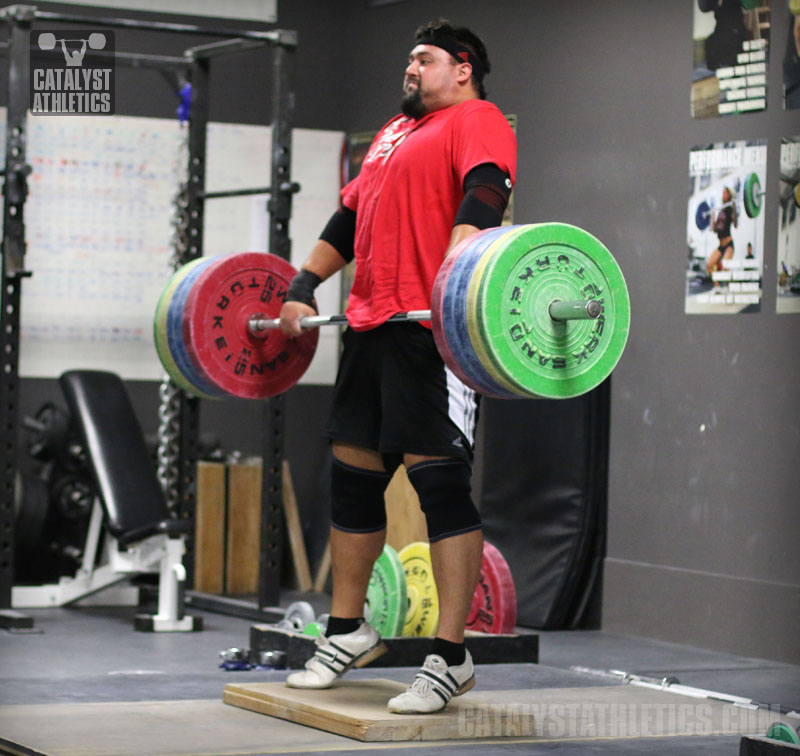 Brian Clean Pull on Riser - Olympic Weightlifting, strength, conditioning, fitness, nutrition - Catalyst Athletics 