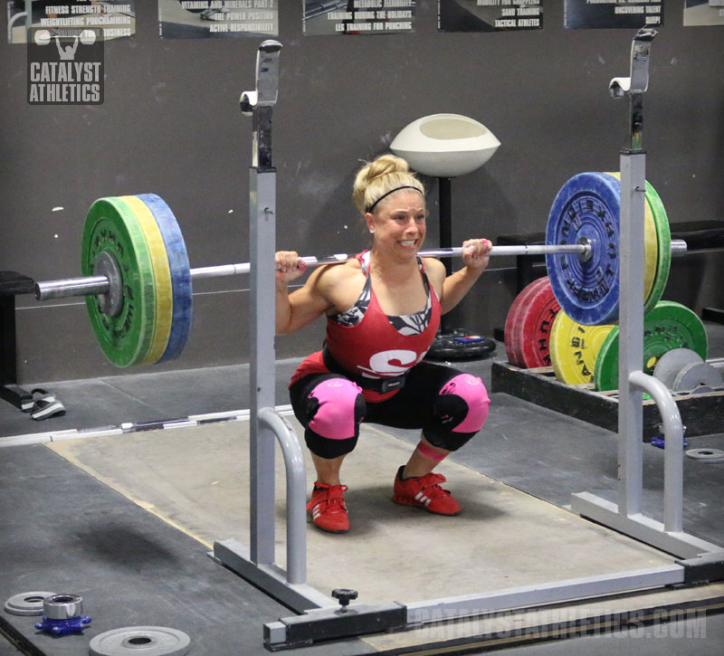 Danielle Back Squat - Olympic Weightlifting, strength, conditioning, fitness, nutrition - Catalyst Athletics 