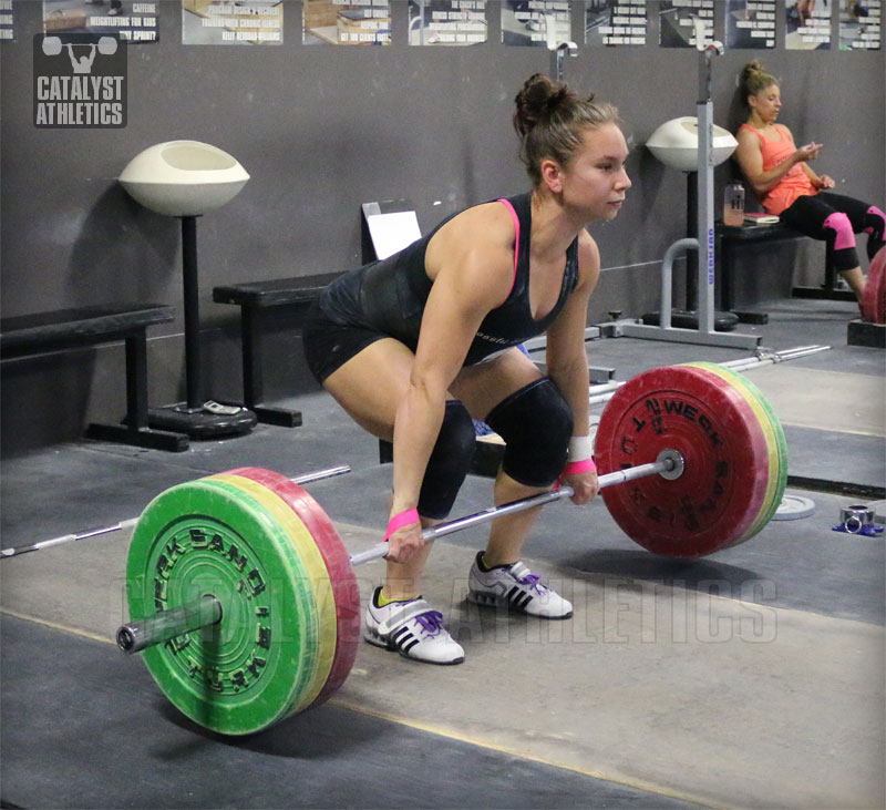 Alyssa Clean Pull - Olympic Weightlifting, strength, conditioning, fitness, nutrition - Catalyst Athletics 