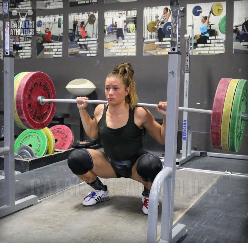 Jessica Back Squat - Olympic Weightlifting, strength, conditioning, fitness, nutrition - Catalyst Athletics 