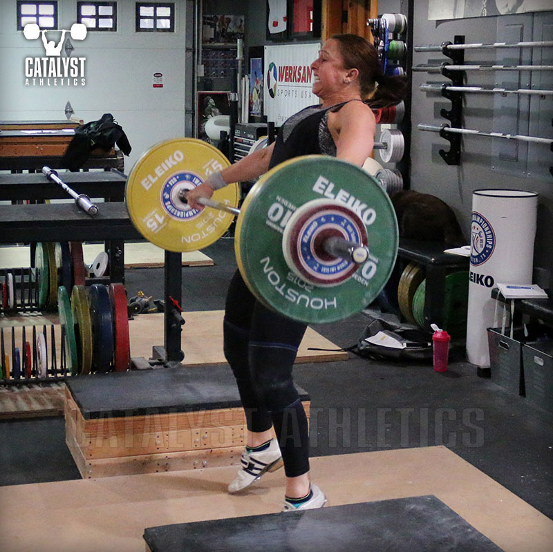 Aimee block snatch - Olympic Weightlifting, strength, conditioning, fitness, nutrition - Catalyst Athletics 