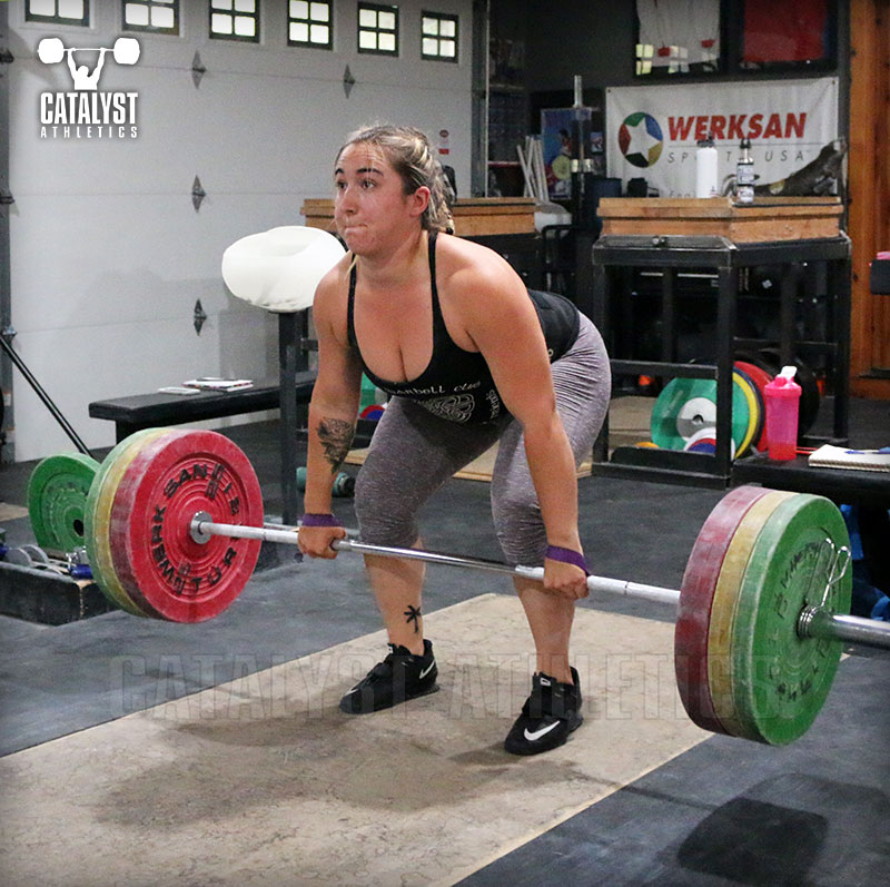 Sam clean pull - Olympic Weightlifting, strength, conditioning, fitness, nutrition - Catalyst Athletics 