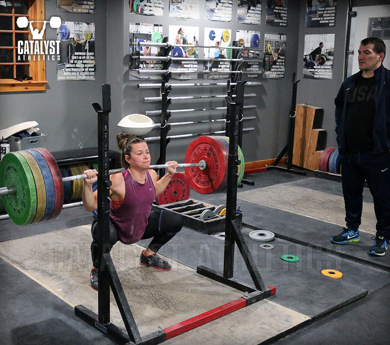 Jess back squat - Olympic Weightlifting, strength, conditioning, fitness, nutrition - Catalyst Athletics 