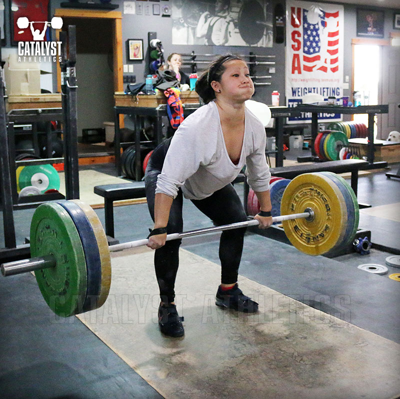 Lily clean pull - Olympic Weightlifting, strength, conditioning, fitness, nutrition - Catalyst Athletics 