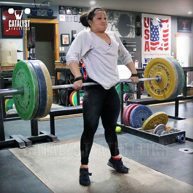 Lily clean pull - Olympic Weightlifting, strength, conditioning, fitness, nutrition - Catalyst Athletics 