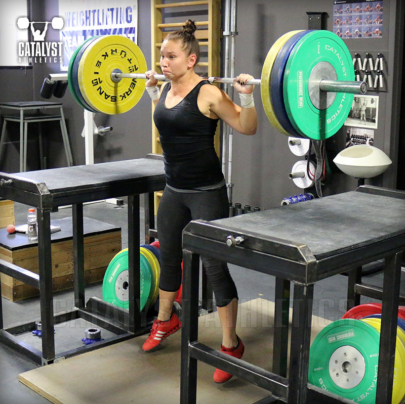 Alyssa jumping squat - Olympic Weightlifting, strength, conditioning, fitness, nutrition - Catalyst Athletics 