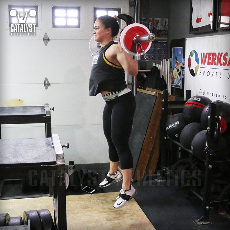 Laura back squat jump - Olympic Weightlifting, strength, conditioning, fitness, nutrition - Catalyst Athletics 