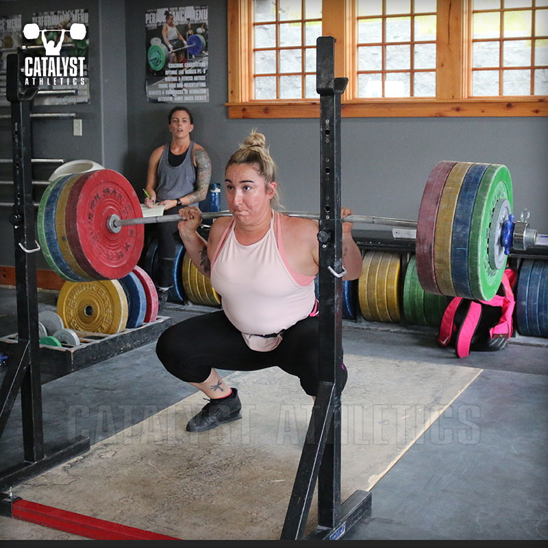 Sam back squat - Olympic Weightlifting, strength, conditioning, fitness, nutrition - Catalyst Athletics 
