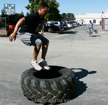 Tire jump - Olympic Weightlifting, strength, conditioning, fitness, nutrition - Catalyst Athletics