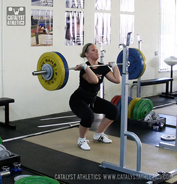 Kara front squat - Olympic Weightlifting, strength, conditioning, fitness, nutrition - Catalyst Athletics
