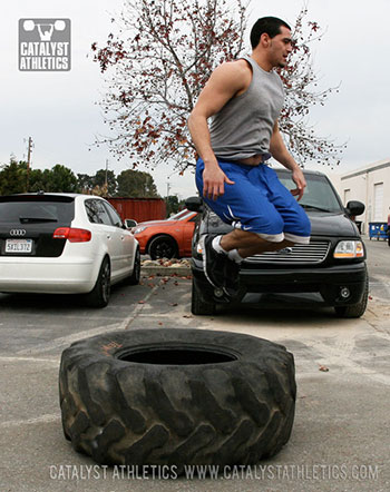 Juan tire jump - Olympic Weightlifting, strength, conditioning, fitness, nutrition - Catalyst Athletics