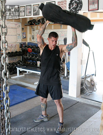 Leo sandbag half moon - Olympic Weightlifting, strength, conditioning, fitness, nutrition - Catalyst Athletics