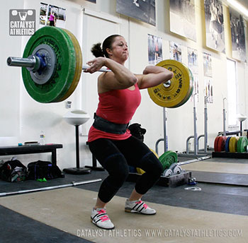 Aimee power clean - Olympic Weightlifting, strength, conditioning, fitness, nutrition - Catalyst Athletics