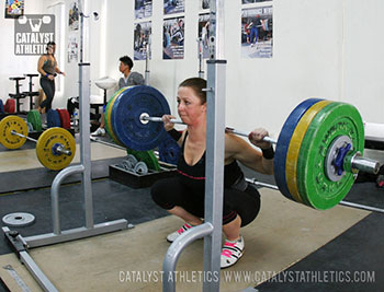Aimee back squat - Olympic Weightlifting, strength, conditioning, fitness, nutrition - Catalyst Athletics