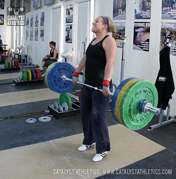 Kara clean pull - Olympic Weightlifting, strength, conditioning, fitness, nutrition - Catalyst Athletics