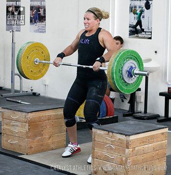 Kara clean from the blocks - Olympic Weightlifting, strength, conditioning, fitness, nutrition - Catalyst Athletics