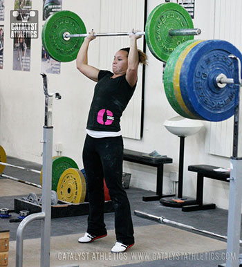 Alyssa push press - Olympic Weightlifting, strength, conditioning, fitness, nutrition - Catalyst Athletics