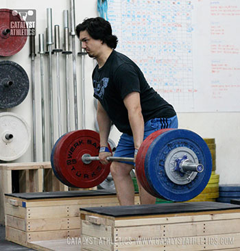 Steve pull off the blocks - Olympic Weightlifting, strength, conditioning, fitness, nutrition - Catalyst Athletics