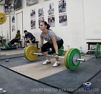 Alyssa clean pull - Olympic Weightlifting, strength, conditioning, fitness, nutrition - Catalyst Athletics