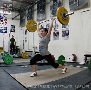 Alyssa split jerk - Olympic Weightlifting, strength, conditioning, fitness, nutrition - Catalyst Athletics