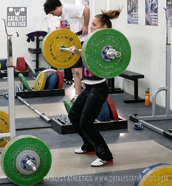 Alyssa clean turnover - Olympic Weightlifting, strength, conditioning, fitness, nutrition - Catalyst Athletics