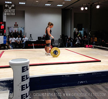 Jocelyn last clean & jerk attempt at the 2012 national championships - Olympic Weightlifting, strength, conditioning, fitness, nutrition - Catalyst Athletics