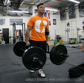 Ray farmer's walk - Olympic Weightlifting, strength, conditioning, fitness, nutrition - Catalyst Athletics