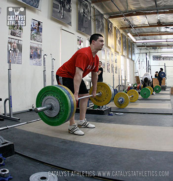 Steve good clean pull position - Olympic Weightlifting, strength, conditioning, fitness, nutrition - Catalyst Athletics