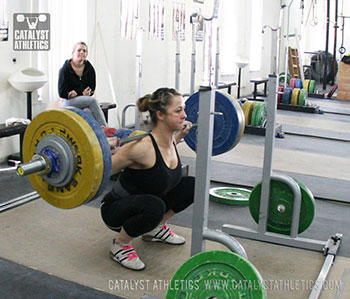 Aimee back squat - Olympic Weightlifting, strength, conditioning, fitness, nutrition - Catalyst Athletics