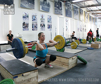 Aimee block clean - Olympic Weightlifting, strength, conditioning, fitness, nutrition - Catalyst Athletics