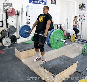 Tamara block clean - Olympic Weightlifting, strength, conditioning, fitness, nutrition - Catalyst Athletics