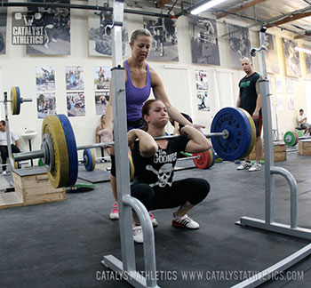 Alyssa front squat - Olympic Weightlifting, strength, conditioning, fitness, nutrition - Catalyst Athletics