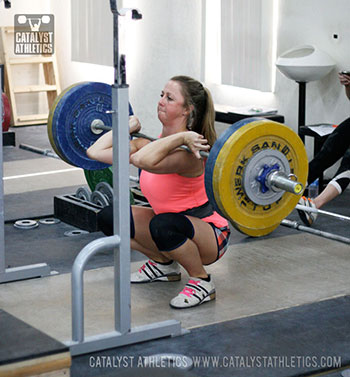 Aimee front squat - Olympic Weightlifting, strength, conditioning, fitness, nutrition - Catalyst Athletics
