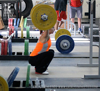 Alyssa overhead squat - Olympic Weightlifting, strength, conditioning, fitness, nutrition - Catalyst Athletics