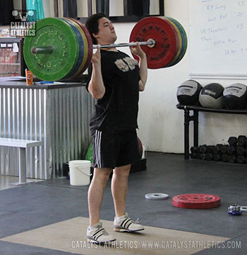 Steve adjusting for the jerk - Olympic Weightlifting, strength, conditioning, fitness, nutrition - Catalyst Athletics
