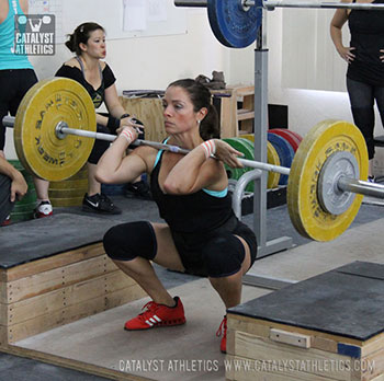 Jolie block clean - Olympic Weightlifting, strength, conditioning, fitness, nutrition - Catalyst Athletics
