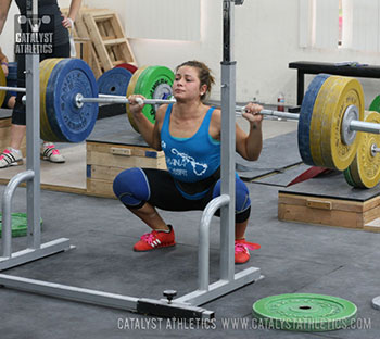 Jessica back squat - Olympic Weightlifting, strength, conditioning, fitness, nutrition - Catalyst Athletics