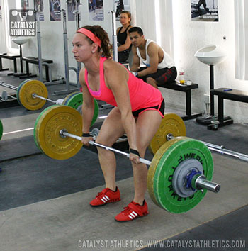Alyssa Clean Pull - Olympic Weightlifting, strength, conditioning, fitness, nutrition - Catalyst Athletics