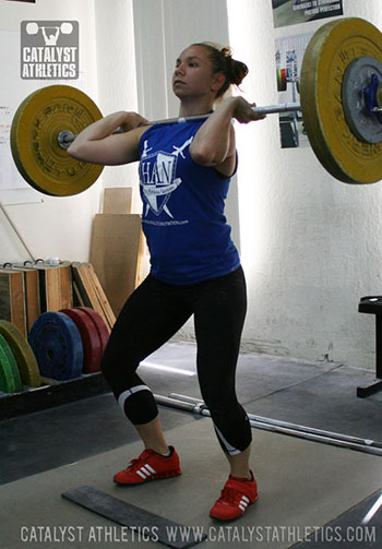 Alyssa Power Clean - Olympic Weightlifting, strength, conditioning, fitness, nutrition - Catalyst Athletics